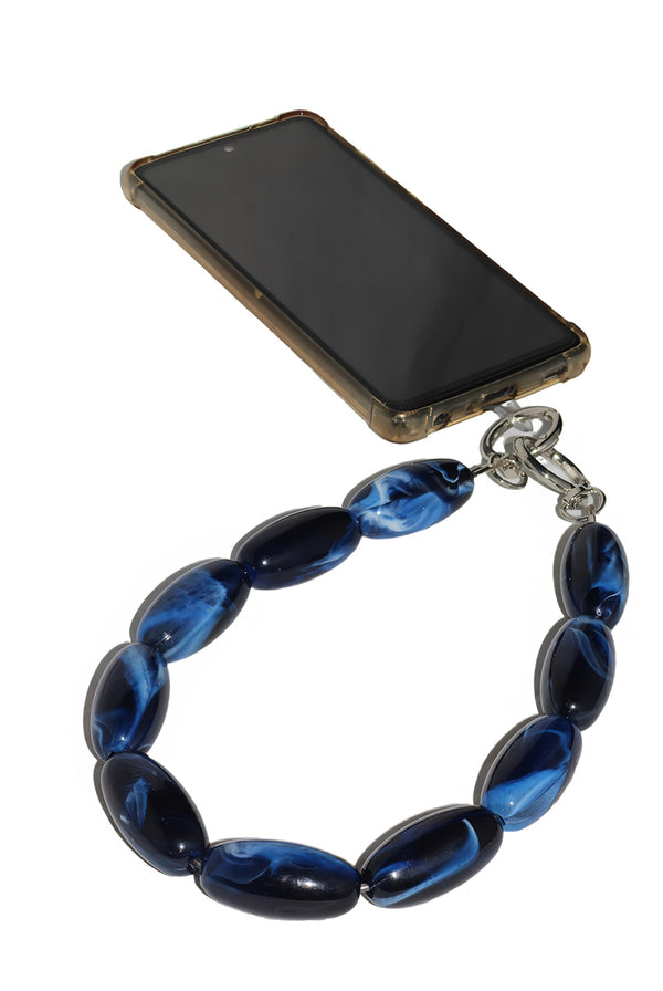 Goddiva Acrylic Gemstone Phone Strap - Blue By Goddiva Accessories