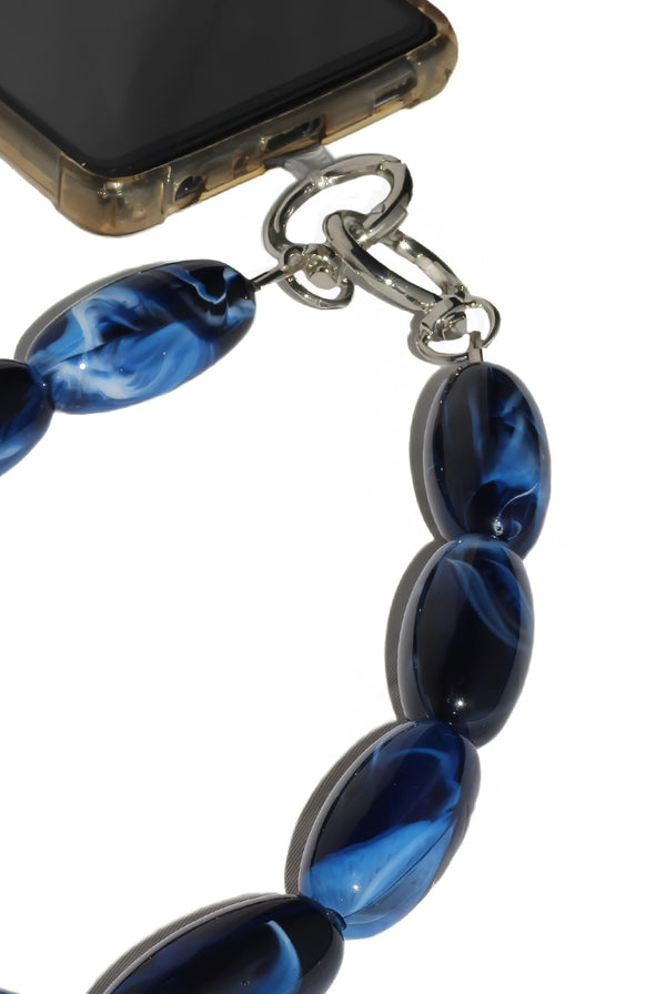 Goddiva Acrylic Gemstone Phone Strap - Blue By Goddiva Accessories