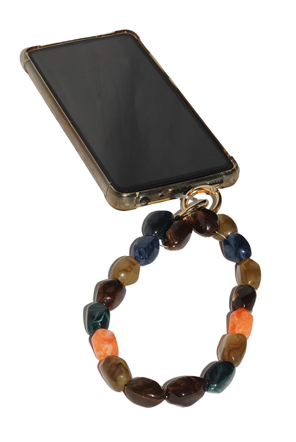 Goddiva Acrylic Gemstone Phone Strap - Multicolour By Goddiva Accessories
