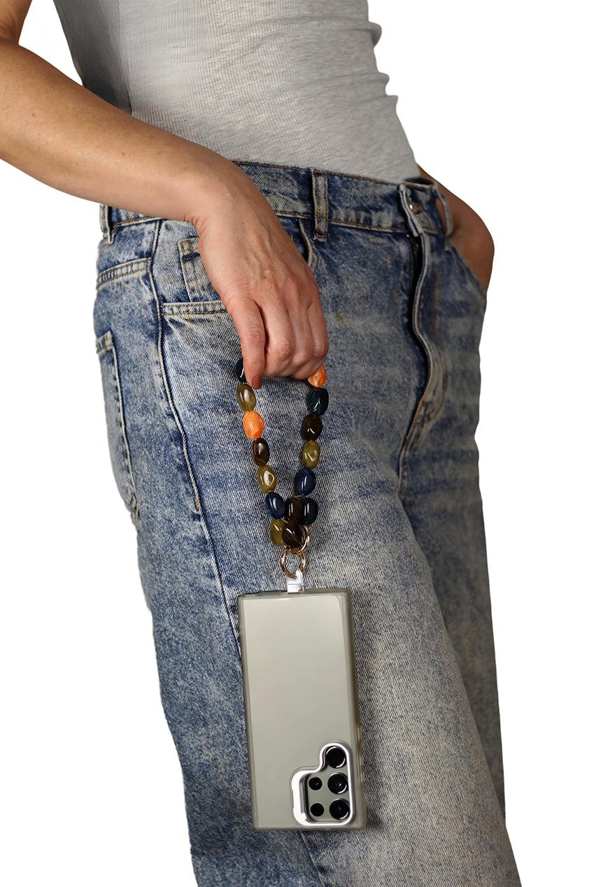 goddiva Acrylic Gemstone Phone Strap - Multicolour by Goddiva Accessories