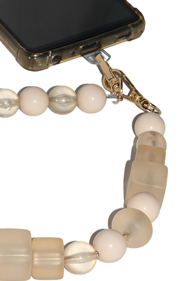 Goddiva Acrylic Phone Strap - Matte Beige By Goddiva Accessories