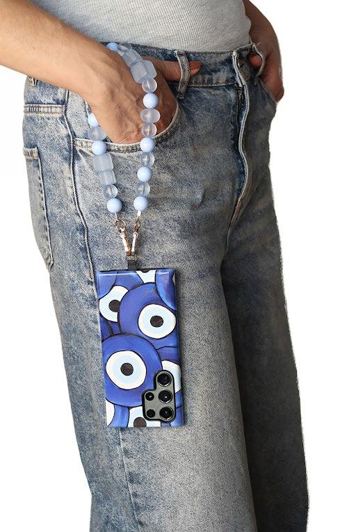 goddiva Acrylic Phone Strap - Matte Blue by Goddiva Accessories