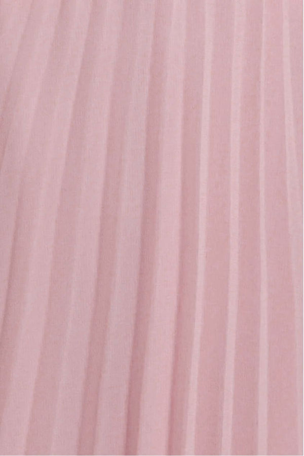 Goddiva Balloon Sleeve Chiffon Maxi Dress - Blush Pink By Goddiva