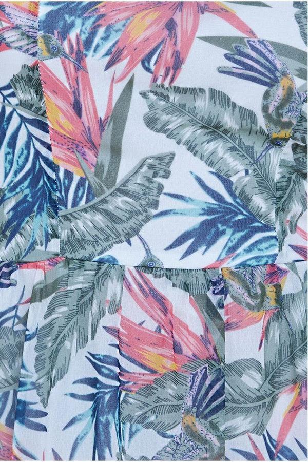 Goddiva Bandeau Printed Maxi - Jungle Print By City Goddess