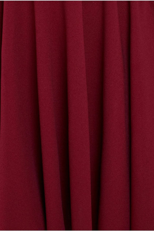 Goddiva Bardot Scuba Crepe Skater Mini Dress - Red By Goddiva