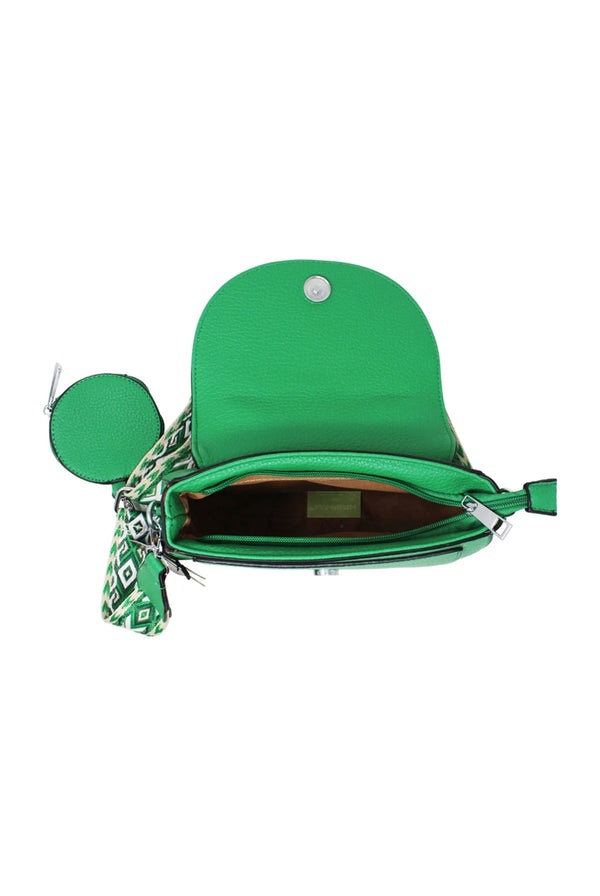 Goddiva Bee Embellishment Crossbody Bag In Green By SVNX