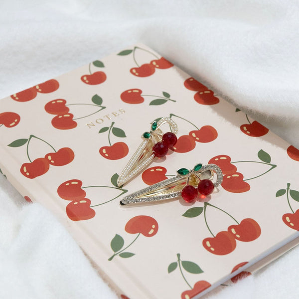 Goddiva Cherries Rhinestone Hair Clip By Last True Angel