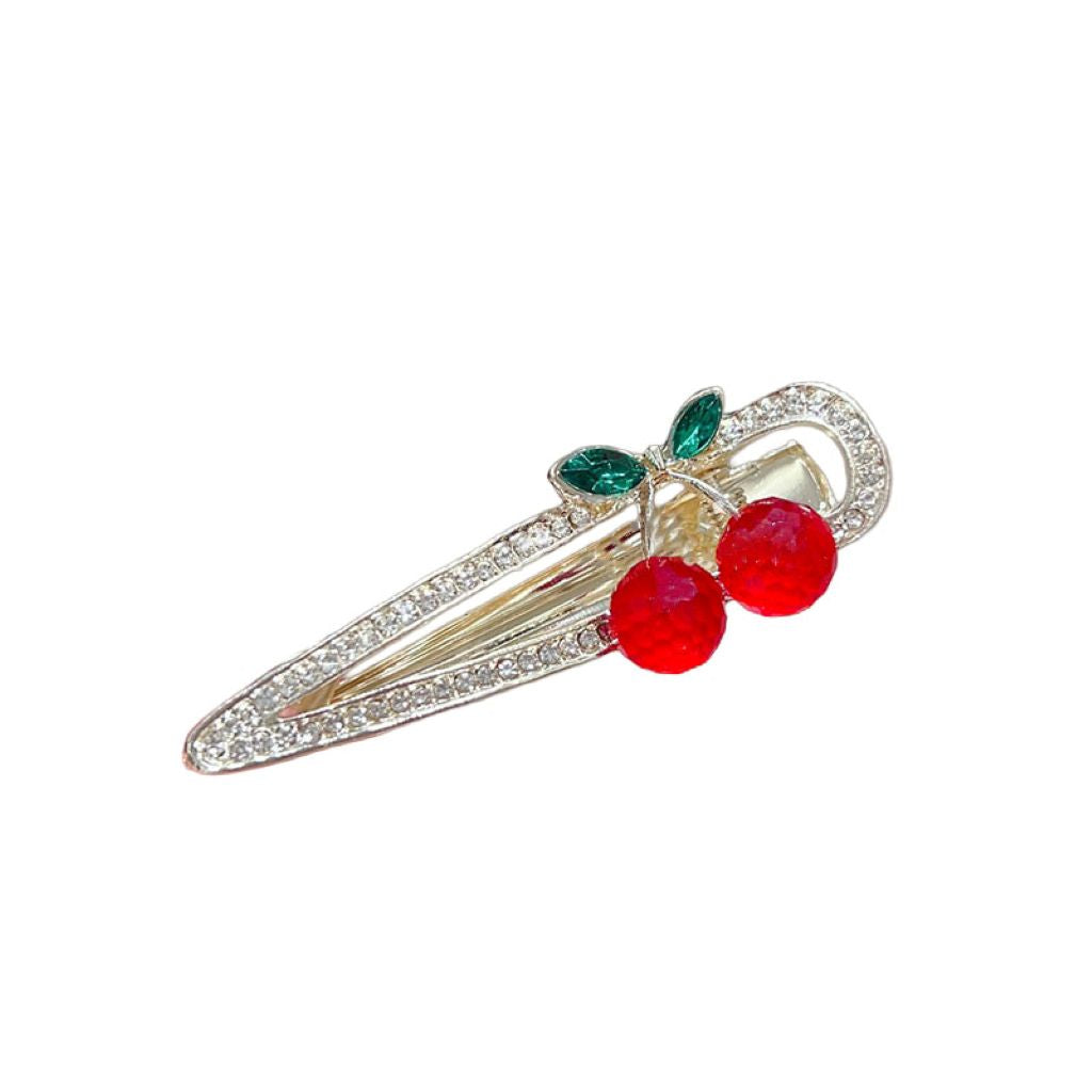 goddiva Cherries Rhinestone Hair Clip by Last True Angel