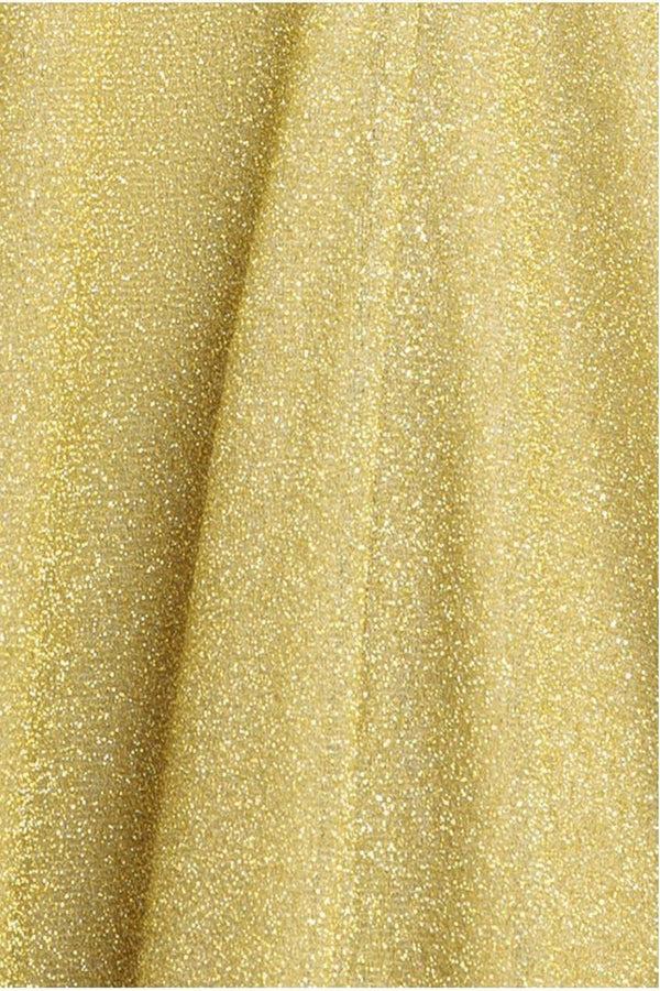 Goddiva Crossover Lurex Glitter Maxi Dress - Gold By Goddiva