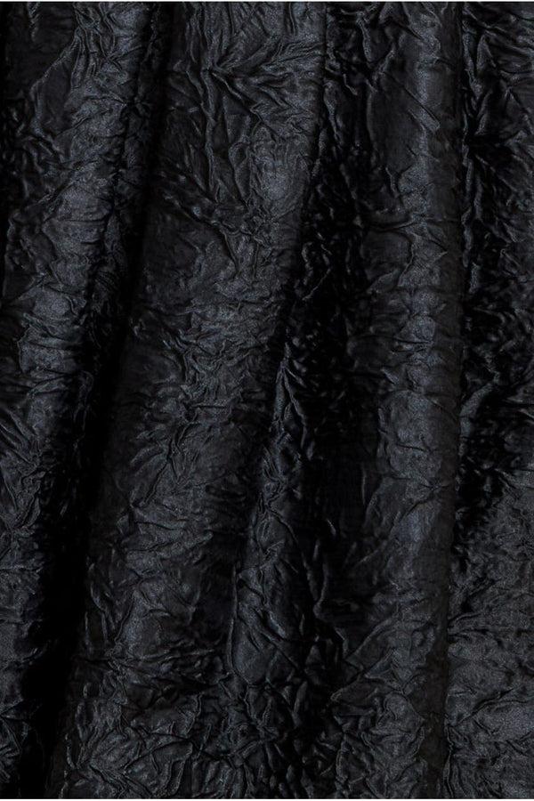 Goddiva Crushed Satin Sleeveless A Line Midi Dress - Black By Goddiva