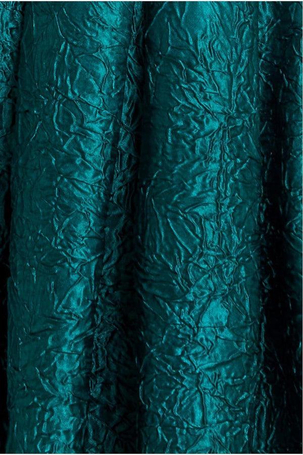 Goddiva Crushed Satin Sleeveless A Line Midi Dress - Emerald Green By Goddiva