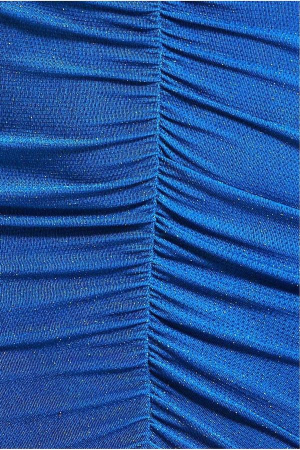 Goddiva Cut Out Long Sleeve Bodycon Mini - Royal Blue By City Goddess