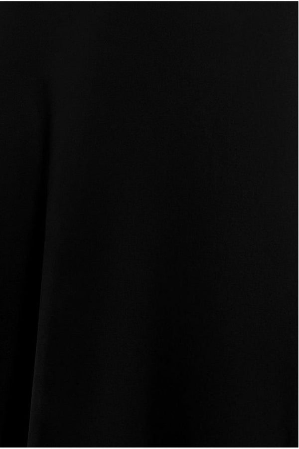 Goddiva Diamante & Scalloped Lace Neck Maxi Dress - Black By Goddiva