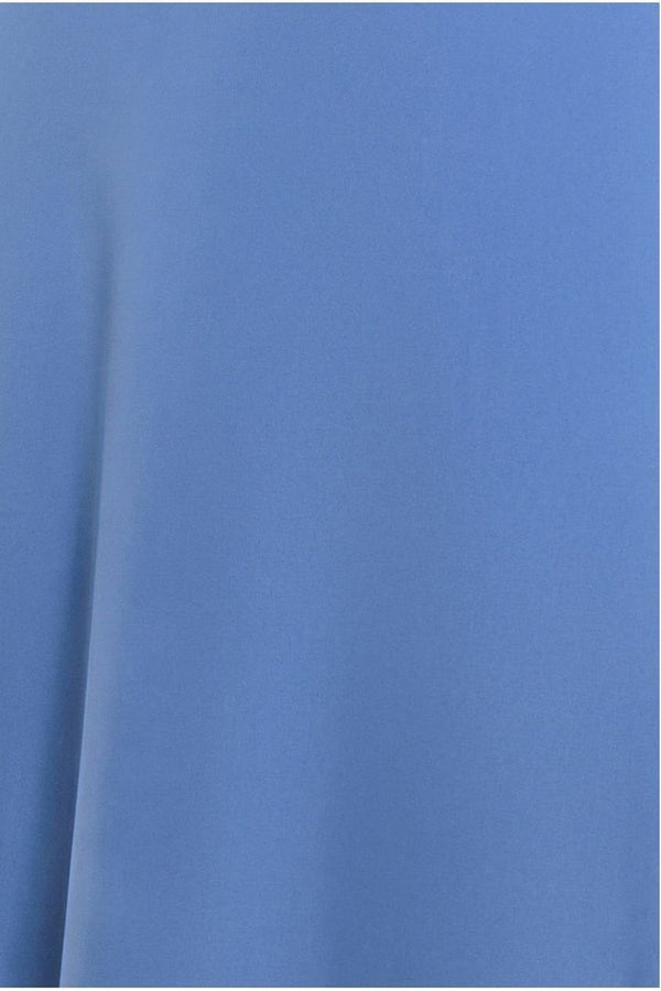 Goddiva Diamante & Scalloped Lace Neck Maxi Dress - Cornflower Blue By Goddiva