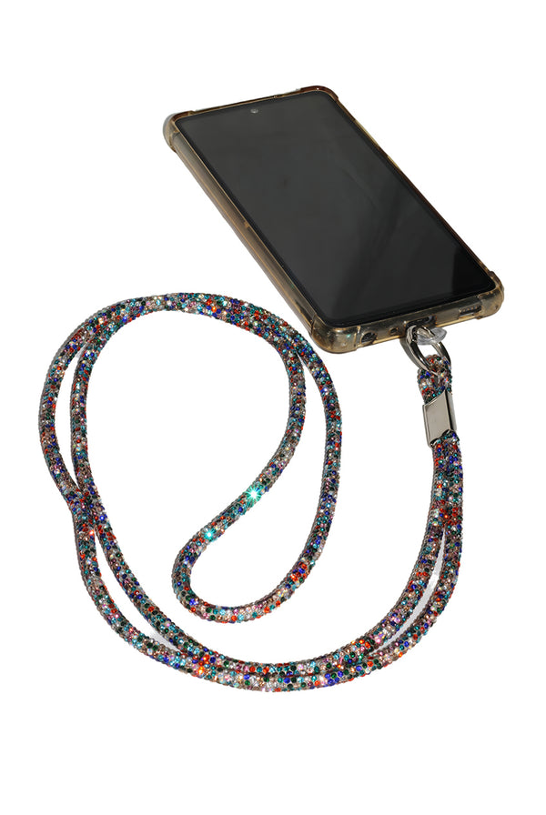 Goddiva Embellished Phone Strap - Blue Mix By Goddiva Accessories