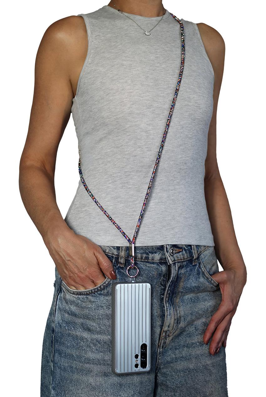 goddiva Embellished Phone Strap - Blue Mix by Goddiva Accessories