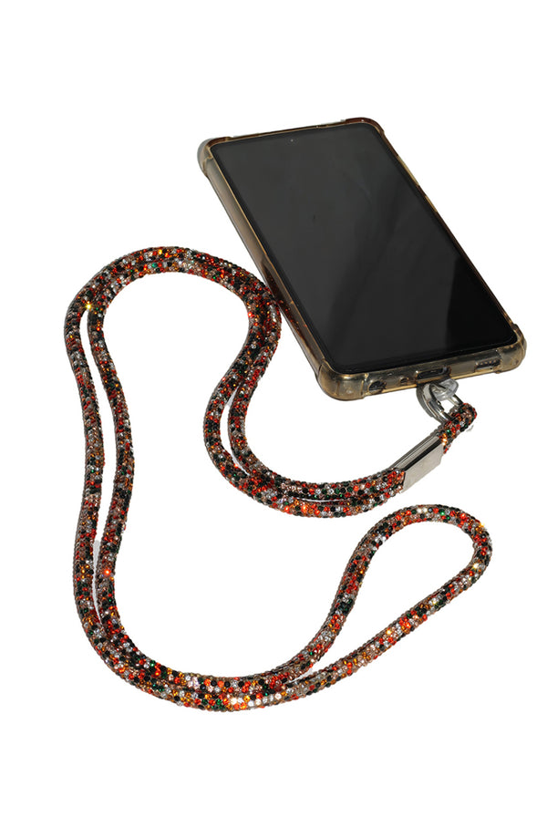 Goddiva Embellished Phone Strap - Orange By Goddiva Accessories