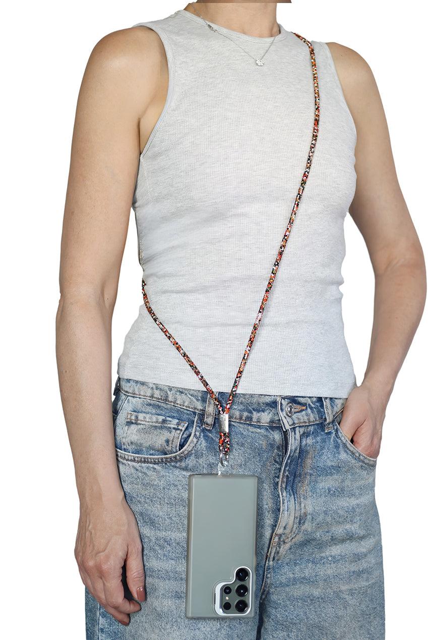 goddiva Embellished Phone Strap - Orange by Goddiva Accessories