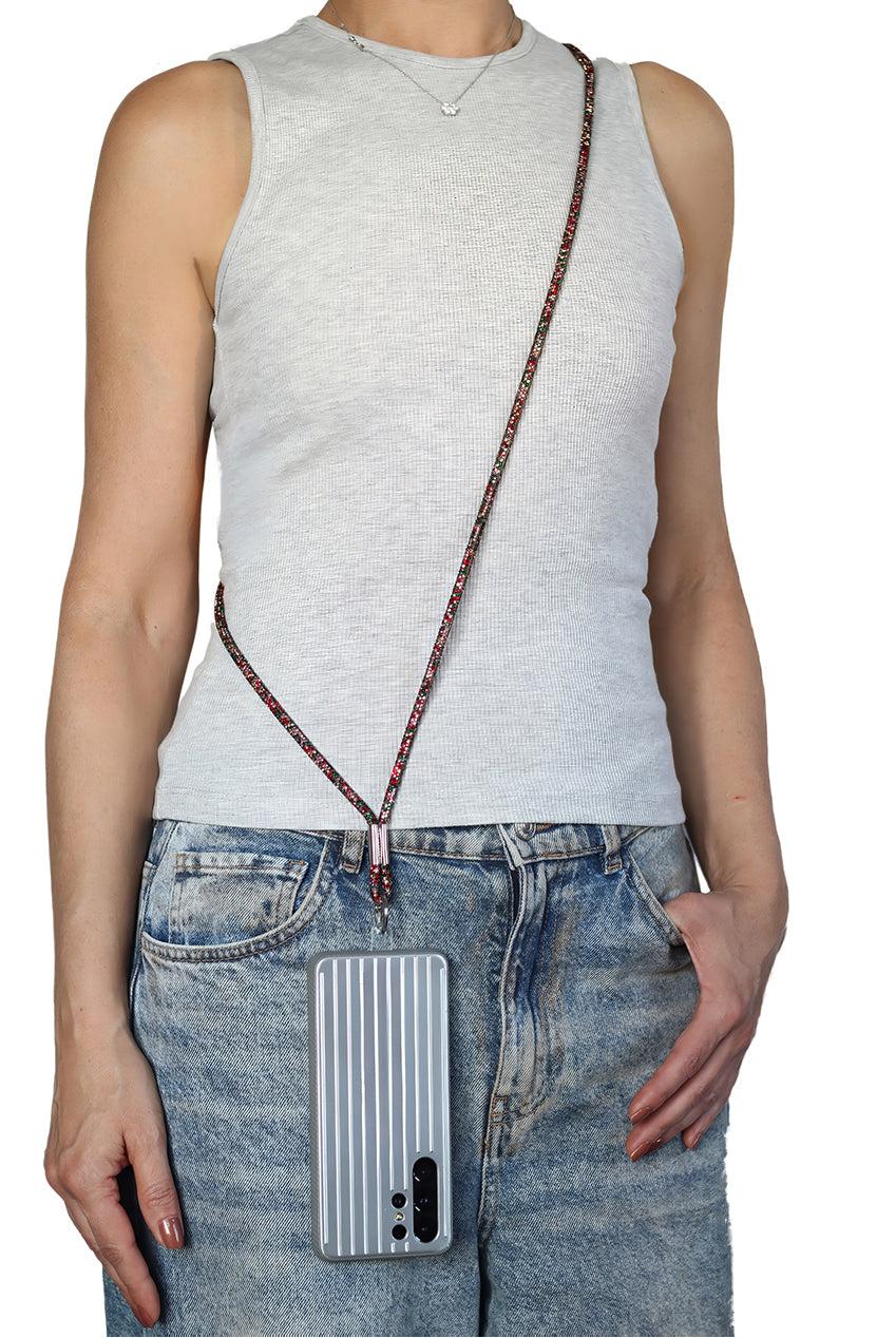 goddiva Embellished Phone Strap - Red & Green by Goddiva Accessories