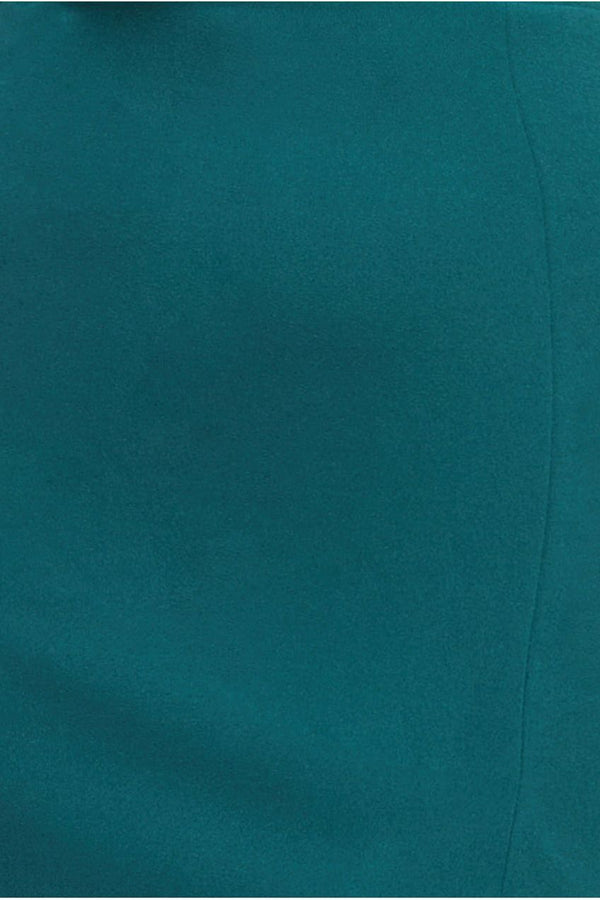 Goddiva Flared Sleeve Front Wrap Maxi Dress - Emerald Green By Goddiva