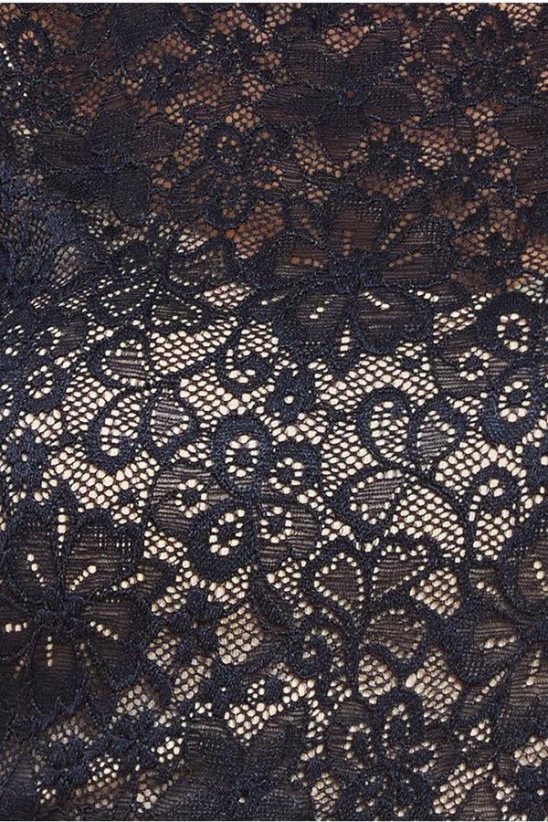 Goddiva Flutter Sleeve Lace A-Line Maxi Dress - Black By Goddiva