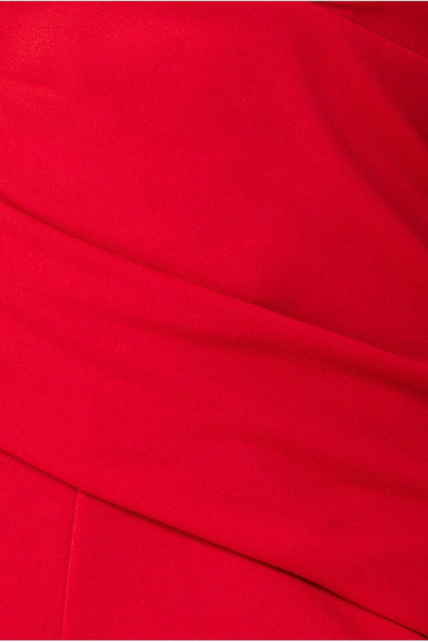 Goddiva Bardot Scuba Jumpsuit - Red By Goddiva