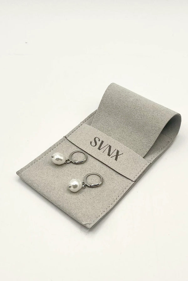 Goddiva Baroque Pearl Earrings In Silver By SVNX