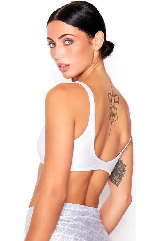 Goddiva Bikini Crop Top In White By Maribela