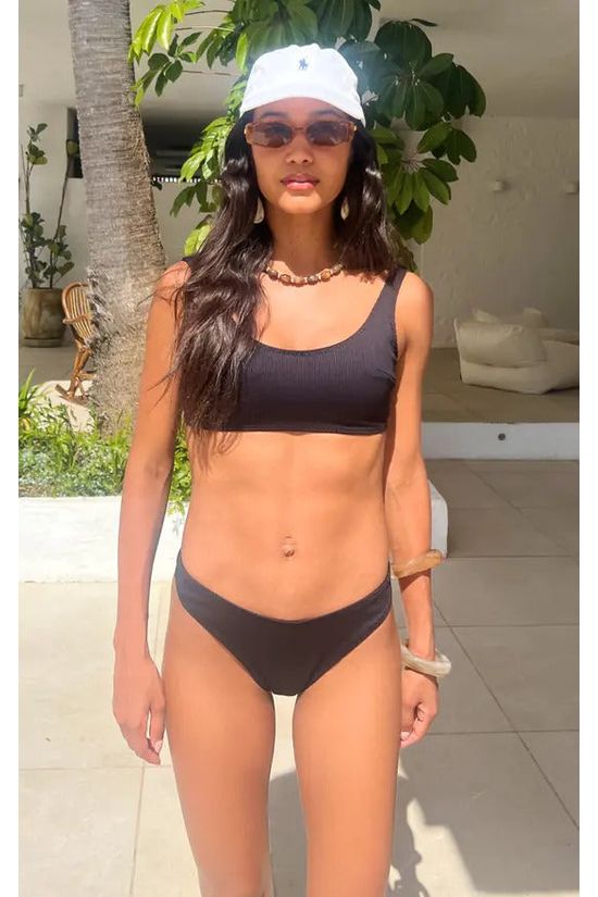 goddiva Black Ribbed Bikini by Maribela