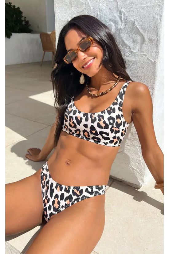 Goddiva Cream Leopard Bikini By Maribela