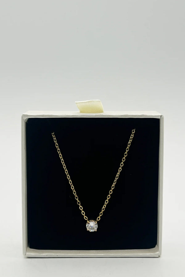 Goddiva Dainty Crystal Necklace - Gift Boxed By SVNX