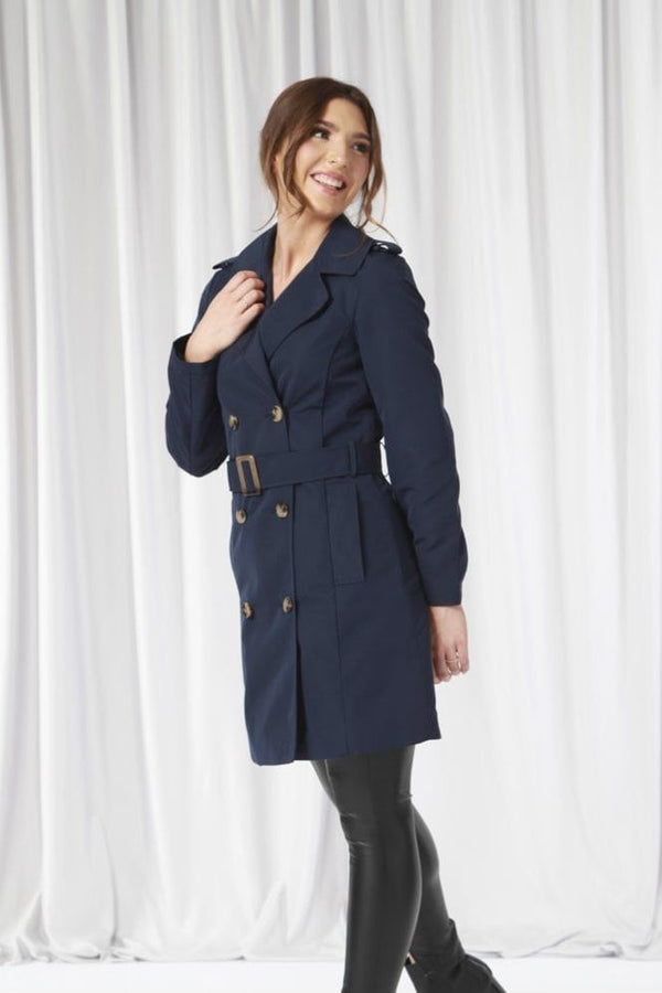 Goddiva Double Second Fitted Trench Coat