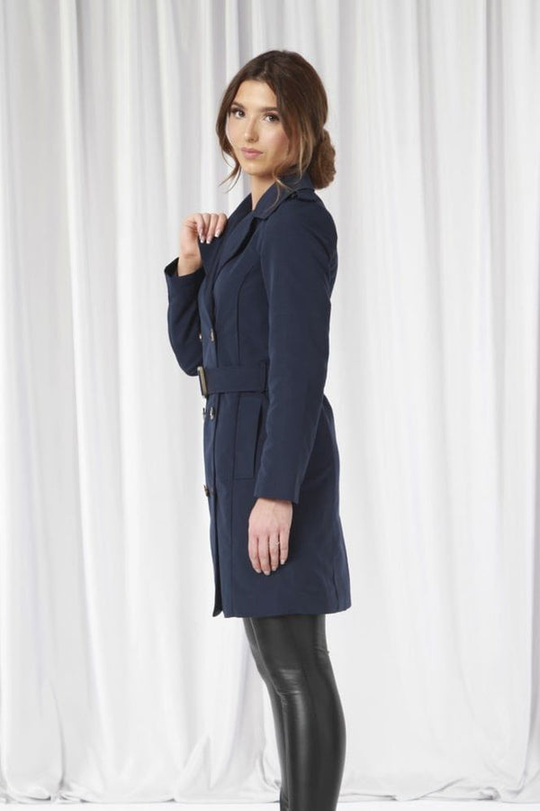 Goddiva Double Second Fitted Trench Coat