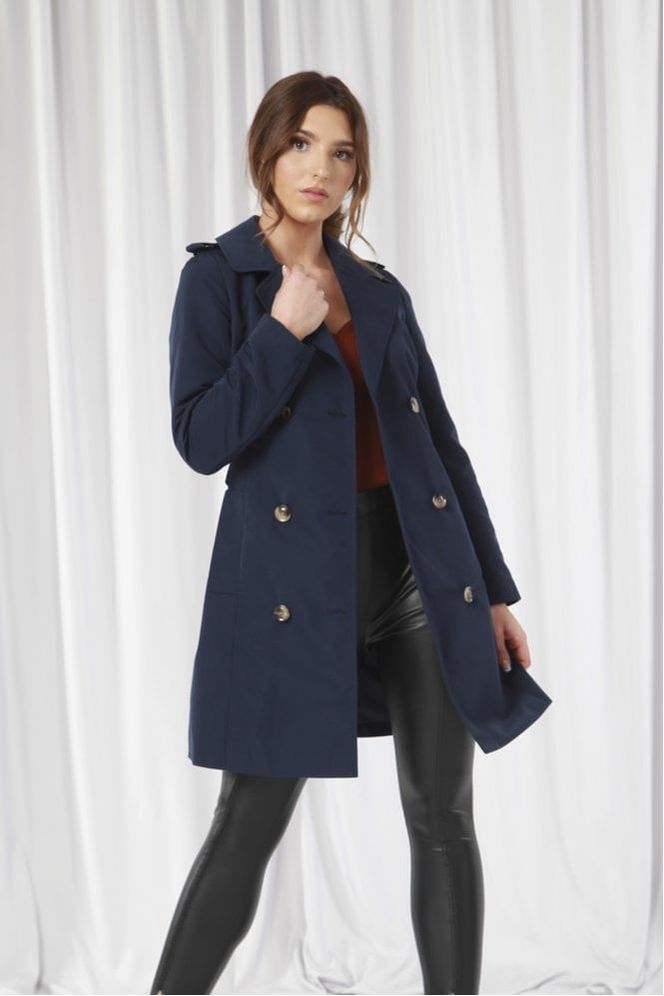 goddiva Double Second Fitted Trench Coat