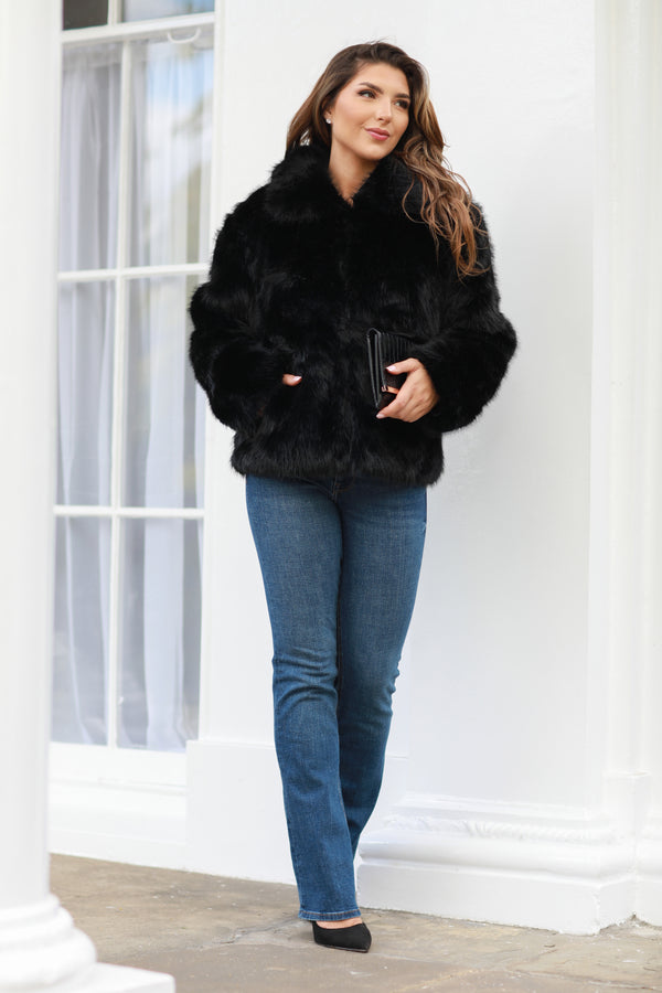 Goddiva Faux Soft Fur Jacket By Double Second