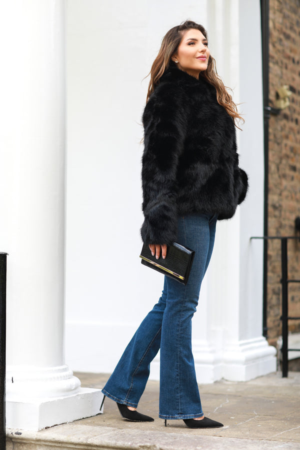 Goddiva Faux Soft Fur Jacket By Double Second