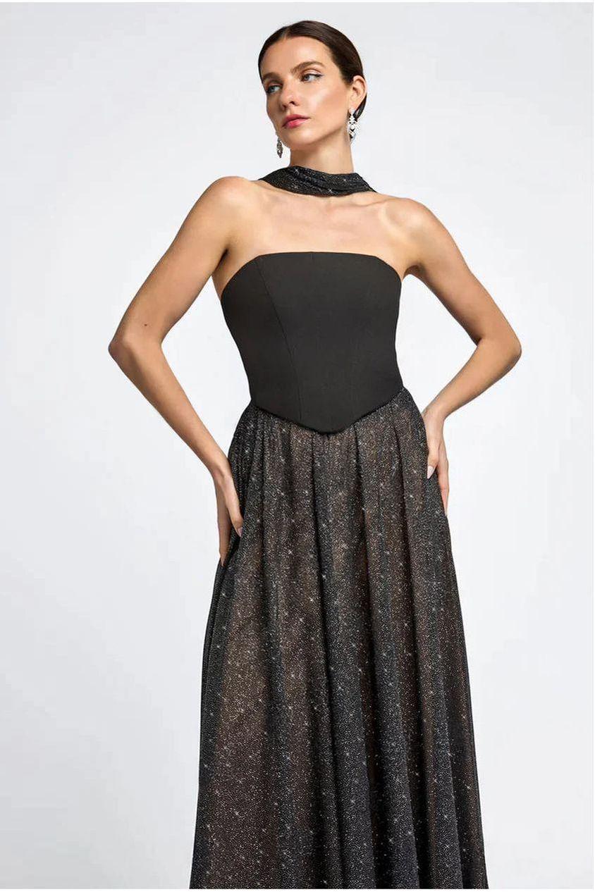 goddiva Glitter Chiffon Scarf by Goddiva