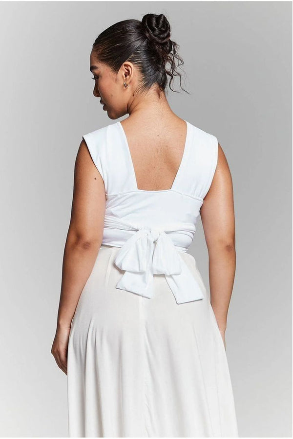 Goddiva Isla Ivory Multiway Tie Top By InFlair