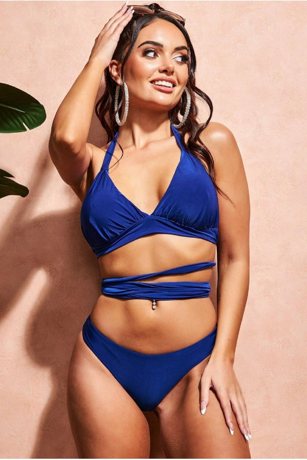 goddiva Multi Tie Bikini - Royal Blue by Goddiva