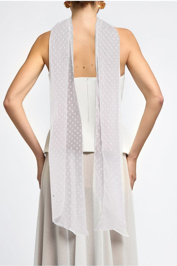 Goddiva Polka Dobby Chiffon Scarf By Goddiva