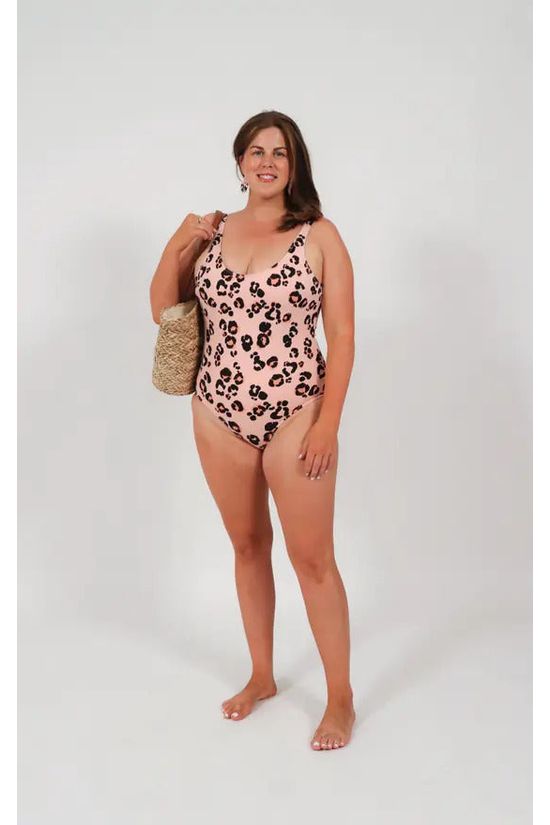 goddiva Swimsuit In Pink Leopard by Maribela