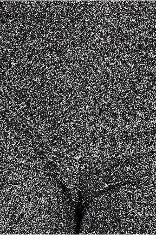 Goddiva Wide Leg Lurex Trouser - Silver By Goddiva