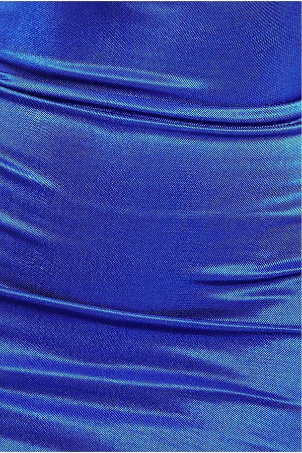 Goddiva Halter Cowl Neck Back Maxi Dress - Royal Blue By Goddiva