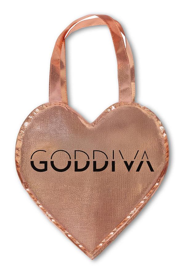 Goddiva Heart Shaped Foil Shopper Bag - Rose Gold By Goddiva
