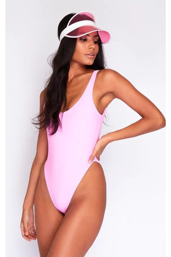 Goddiva High Leg Brazilian Swimsuit In Pink By Maribela