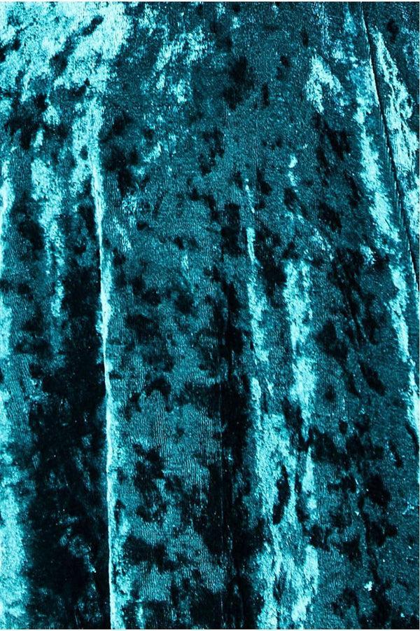 Goddiva Ice Velvet Bardot Wrap Maxi - Emerald Green By Goddiva