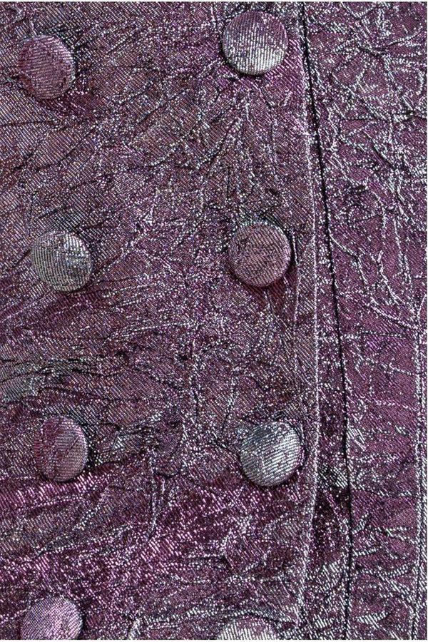 Goddiva Iridescent Foil Print Blazer Mini Dress - Silver By Goddiva