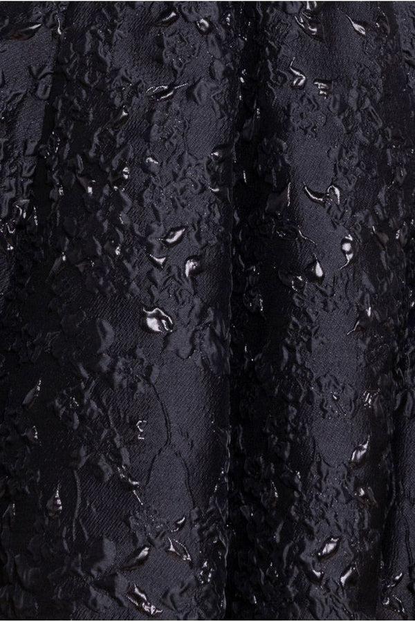 Goddiva Jacquard Sleeveless A-line Mini Dress - Black By Goddiva