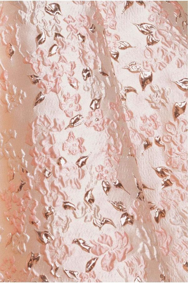 Goddiva Jacquard Sleeveless A-line Mini Dress - Blush Pink By Goddiva