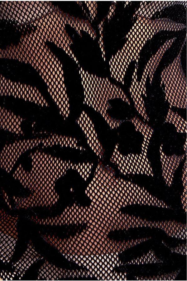 Goddiva Knitted Burnout Multiway Bodycon Midi Dress - Black By Goddiva